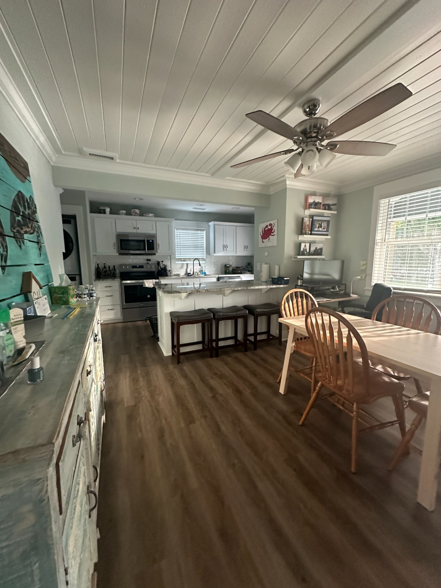 Dining area and kitchen